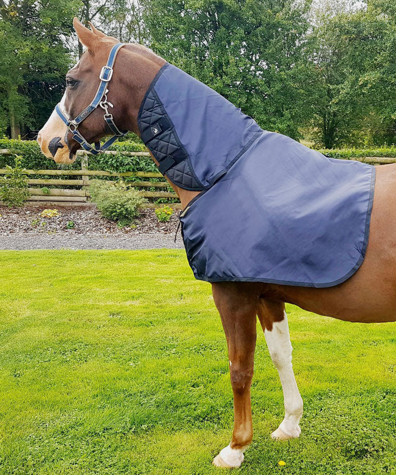 Mane Guard designed with cutaway neck for Arab Horses, silky layer protects horses shoulders, chest and wither from rug rubs, allows rubbed areas to regrow.